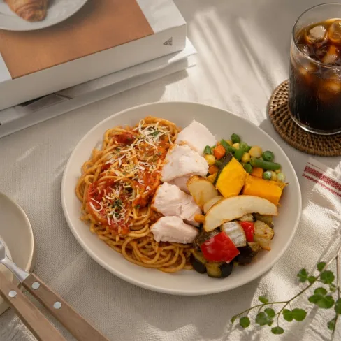 로스트 포테이토 치킨 파스타, 토마토 스파게티